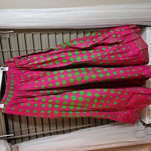 Pink and Green Polka Dot Skirt